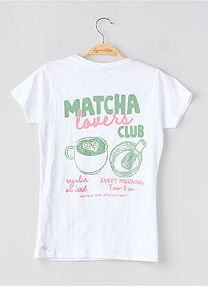 Tricou serigrafie mâneci scurte alb PAM PLING femeie