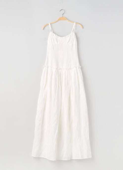 Rochie lungă mâneci cu bretele ajustabile bretele subțiri bej PEPPERMAYO femme