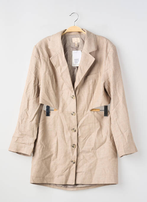 Rochie midi mâneci lungi mâneci lungi bej H&M femme