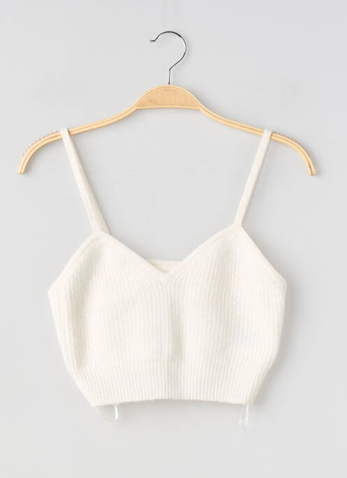 Top elasticitate fără mâneci bej H&M femme