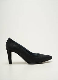Pantofi cu toc țesătură satinată toc de 7 la 9 cm negru NIMAL femme