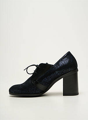 Derby-uri imprimare toc de 7 la 9 cm albastru LILI MILL femeie