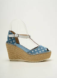 Espadrile închidere cu buclă(e) toc de 7 la 9 cm albastru JOSE TOLEDO femme