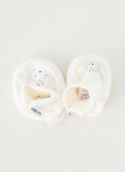 Papuci/pantofi de casă vârf rotund vârf rotund alb P'TIT BISOU garcon