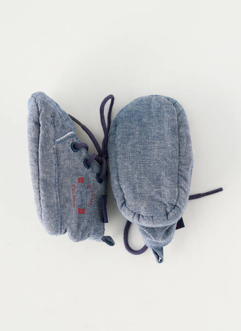 Papuci/pantofi de casă închidere cu șireturi vârf rotund albastru P'TIT BISOU garcon