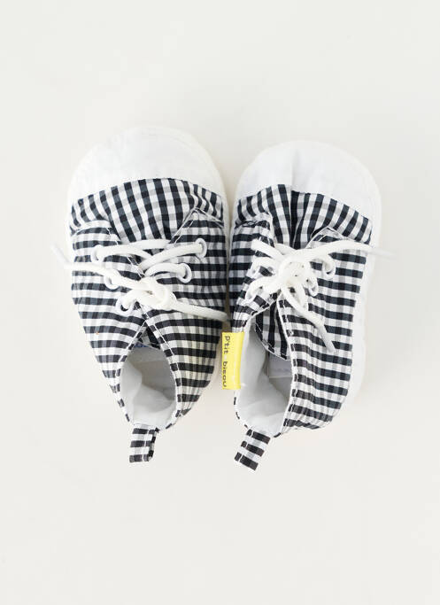 Papuci/pantofi de casă închidere cu șireturi vârf rotund negru P'TIT BISOU enfant