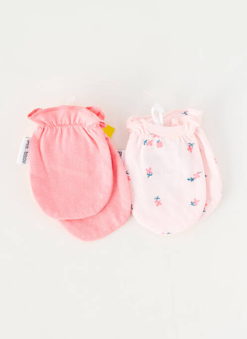 Mănuși imprimeu fantezie roz P'TIT BISOU fille