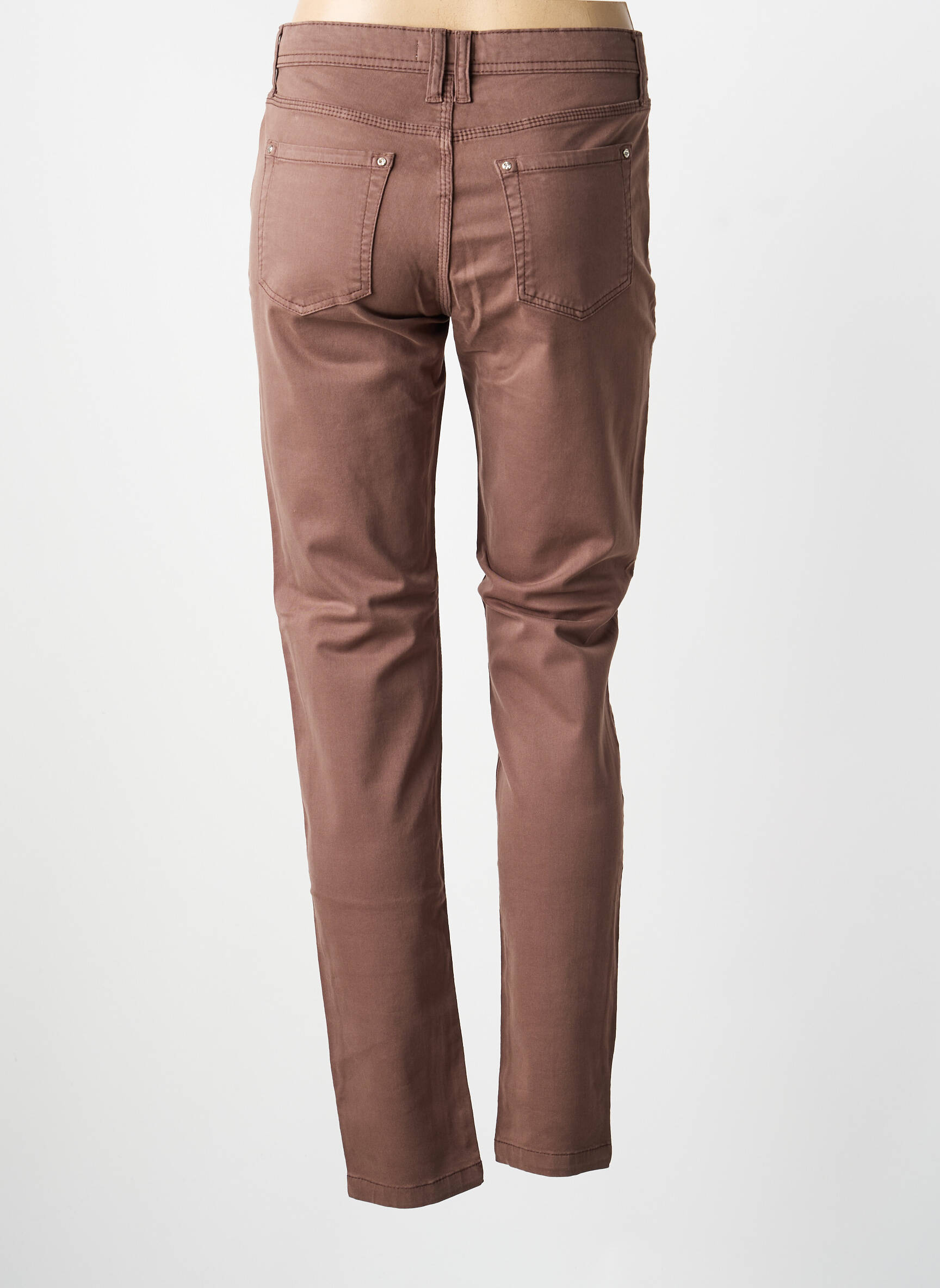Pantalon drept elasticitate mărime normală maro FUEGO WOMAN femeie