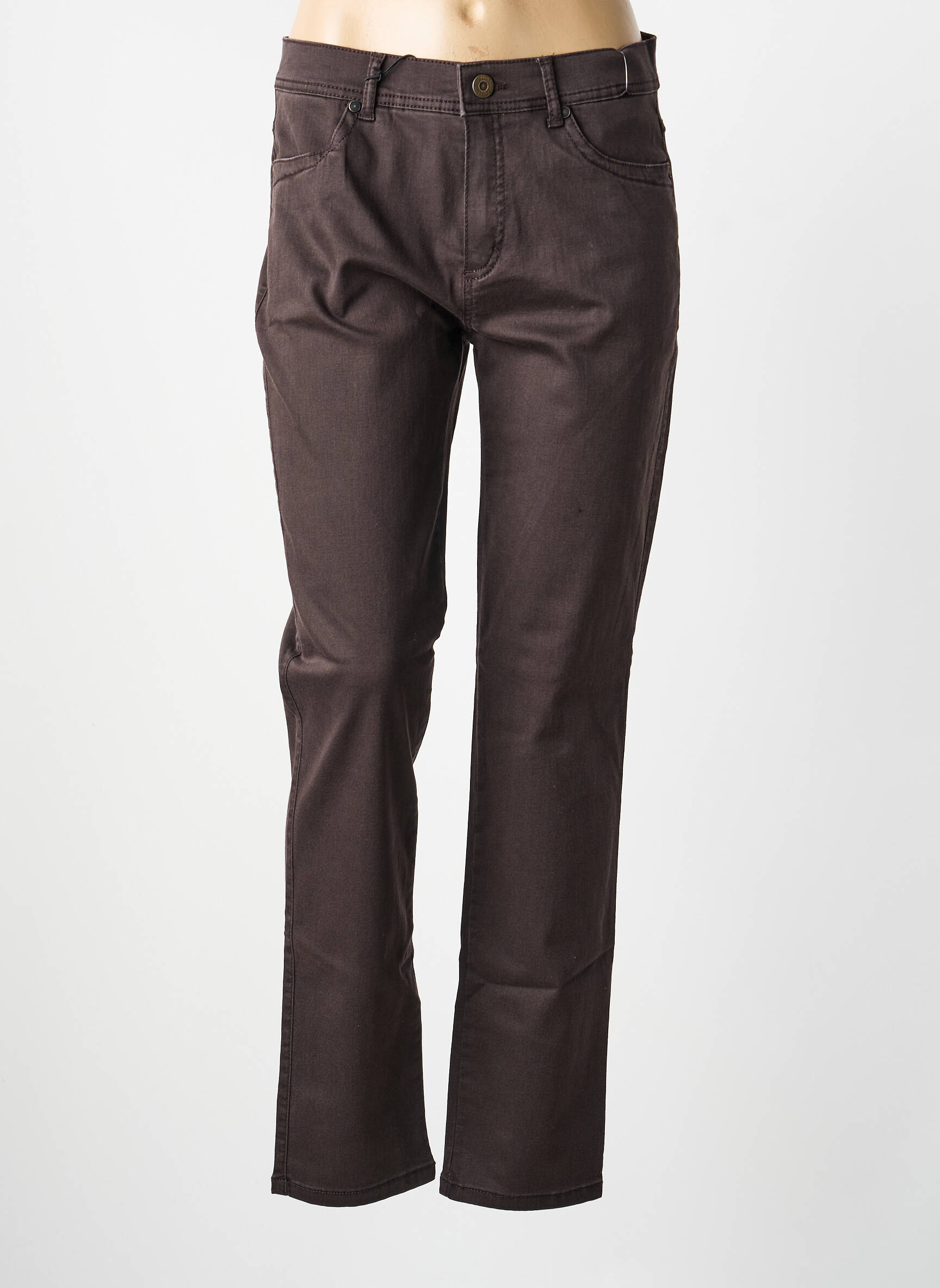 Pantalon drept elasticitate mărime normală maro ANNA MONTANA femeie