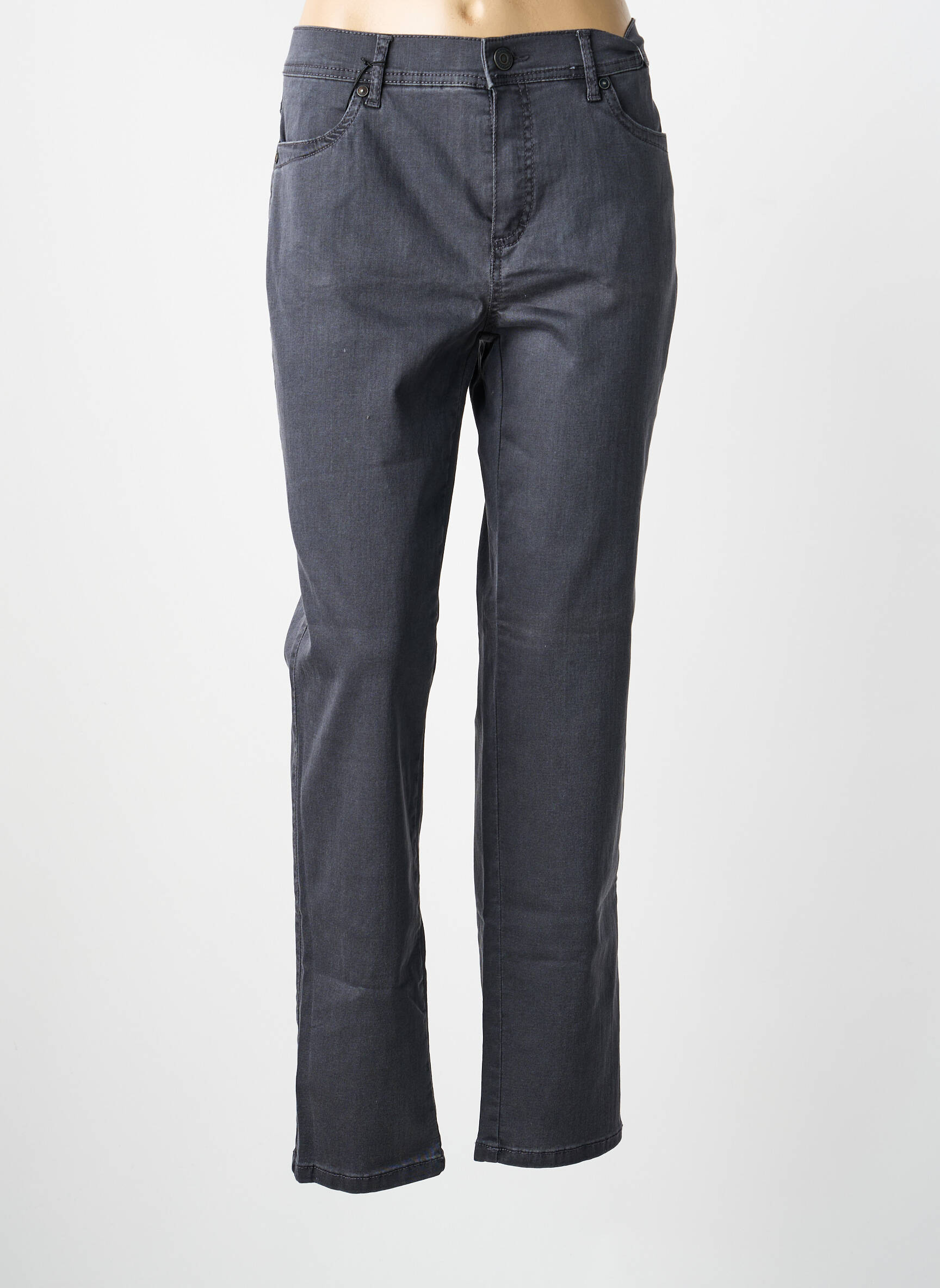 Pantalon drept elasticitate mărime normală gri ANNA MONTANA femeie