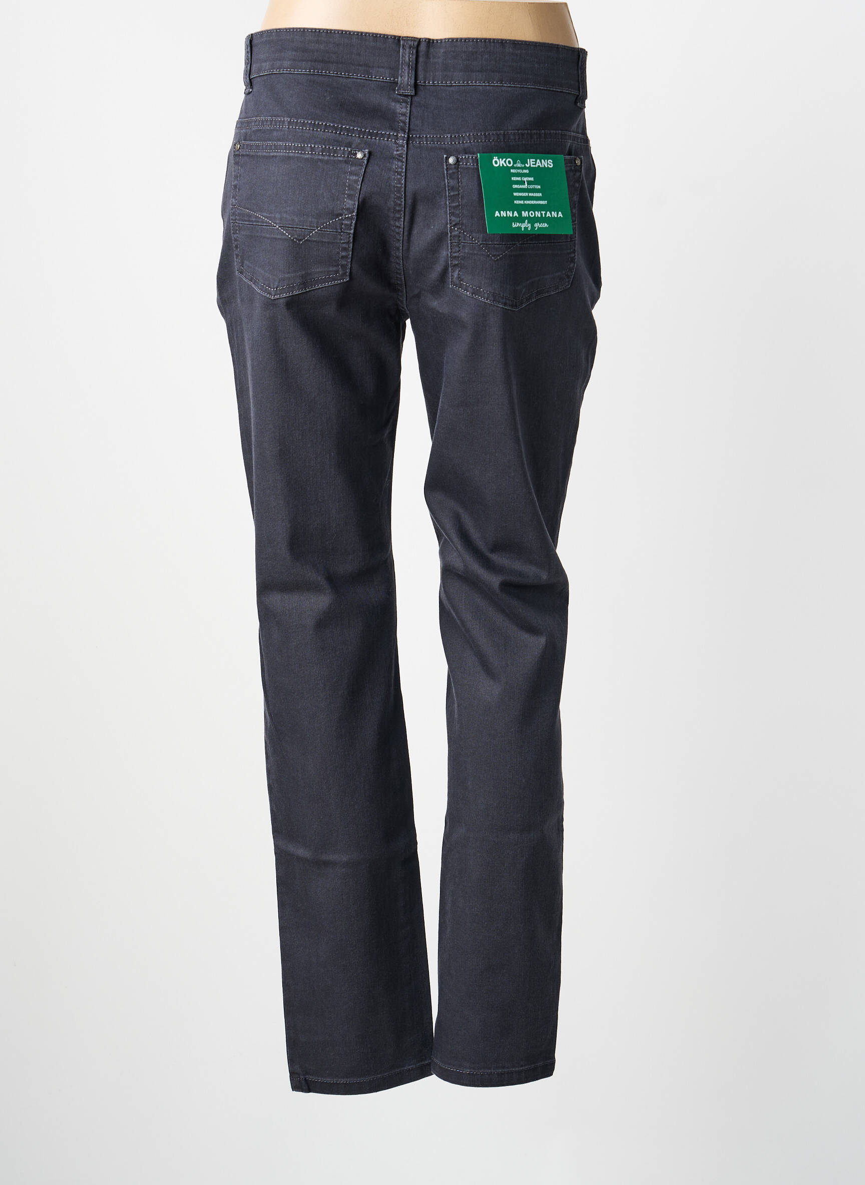 Pantalon drept elasticitate mărime normală gri ANNA MONTANA femeie