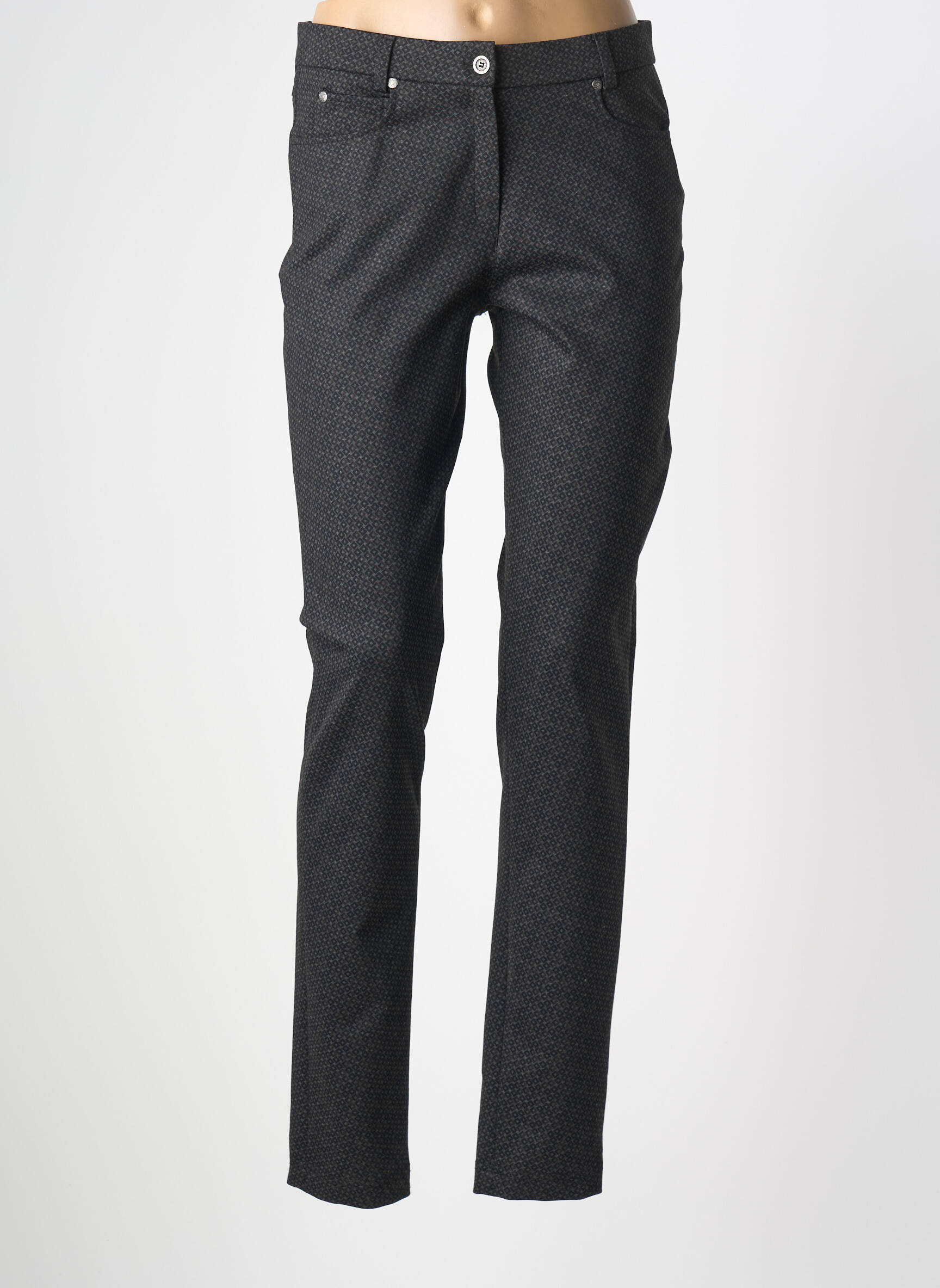 Pantalon slim elasticitate mărime normală gri GUY DUBOUIS femeie