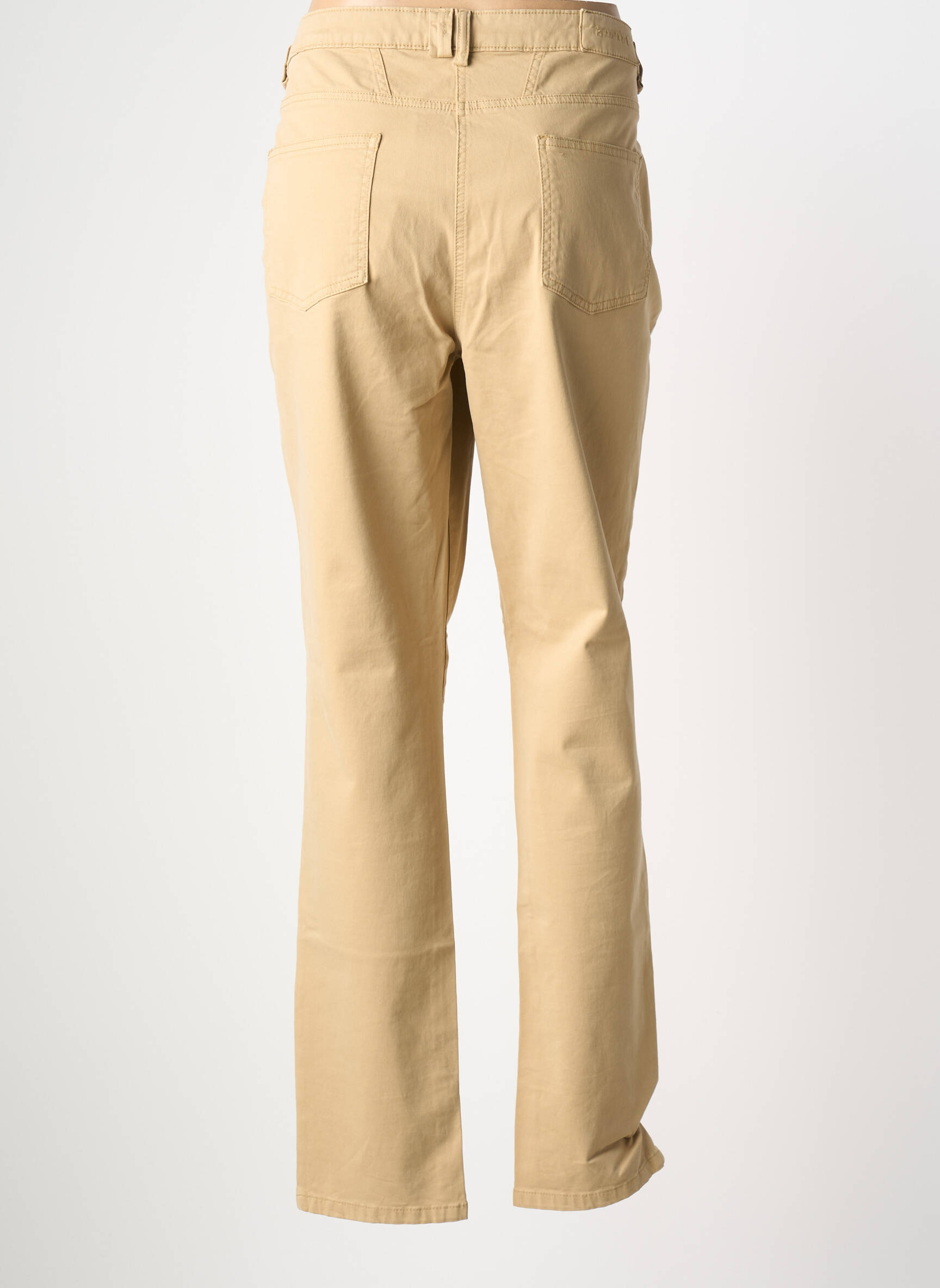 Pantalon slim țesătură poplin mărime normală bej ANANKE femeie
