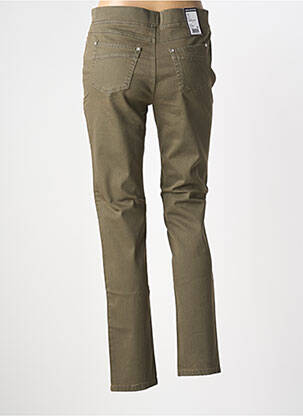 Pantalon slim talie elastică mărime normală verde ANNA MONTANA femeie