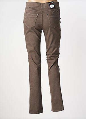 Pantalon slim talie elastică mărime normală maro ANNA MONTANA femeie