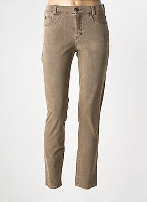 Pantalon slim elasticitate mărime normală maro ANNA MONTANA femeie