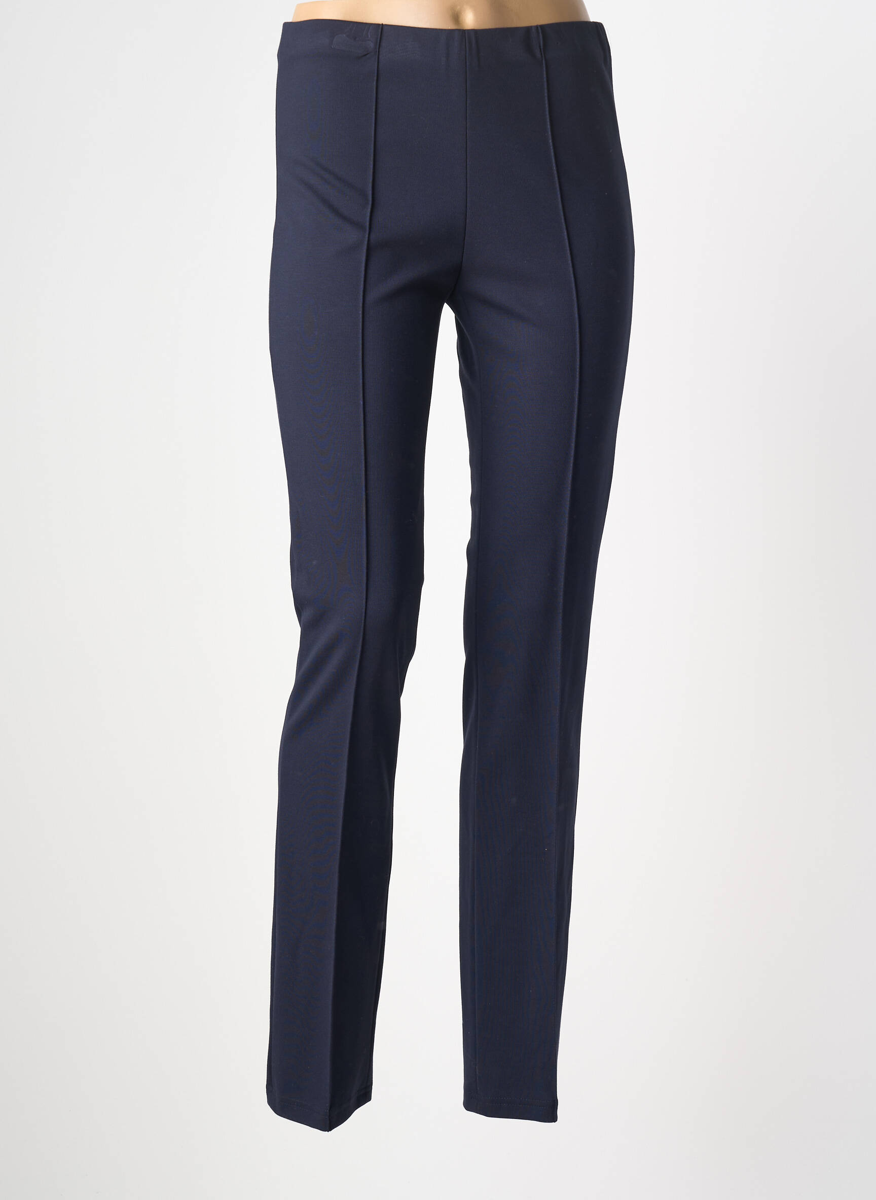Pantalon slim talie elastică mărime normală albastru BARBARA LEBEK femeie