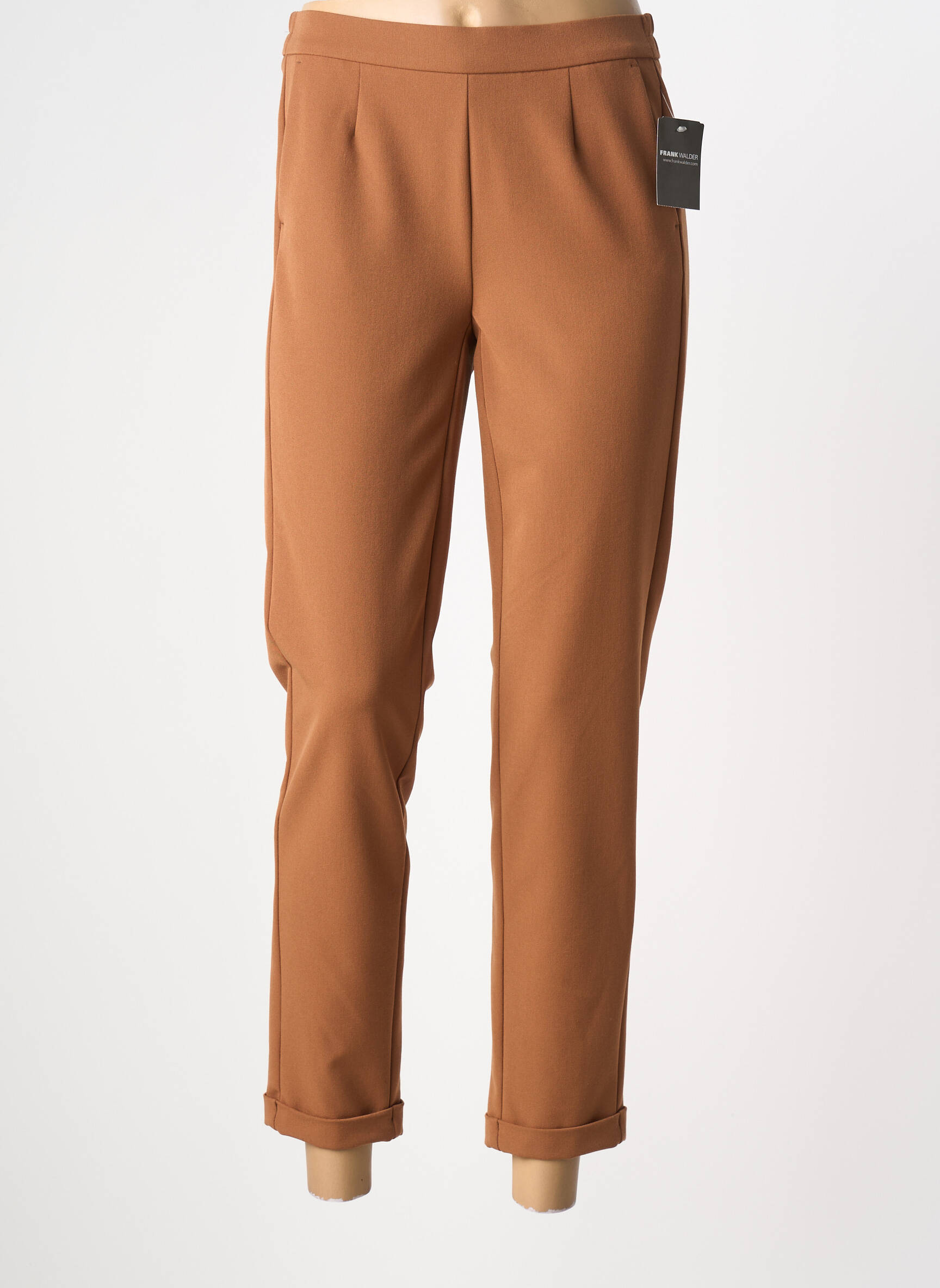 Pantalon 7/8 elasticitate mărime normală maro FRANK WALDER femeie