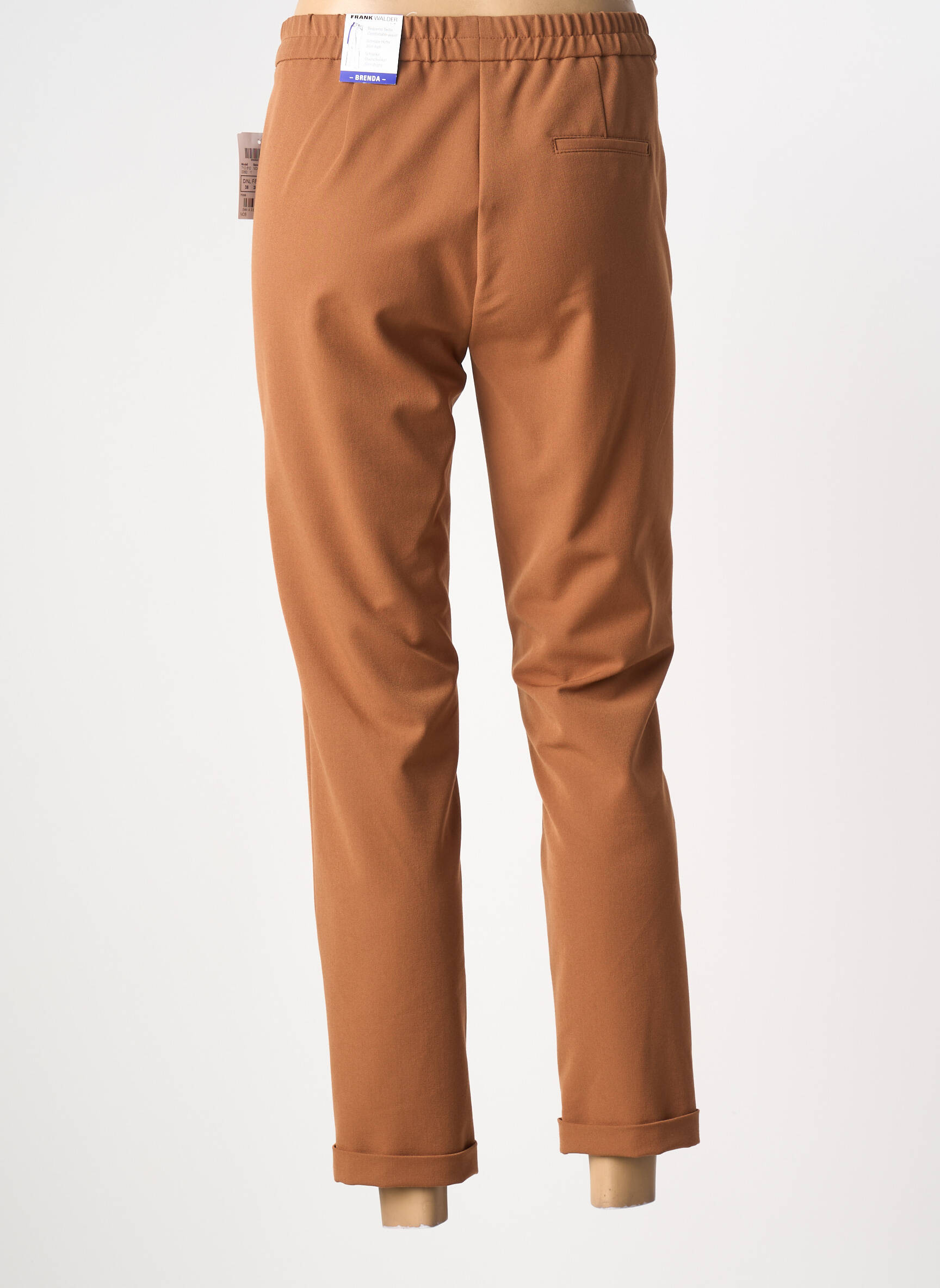 Pantalon 7/8 elasticitate mărime normală maro FRANK WALDER femeie