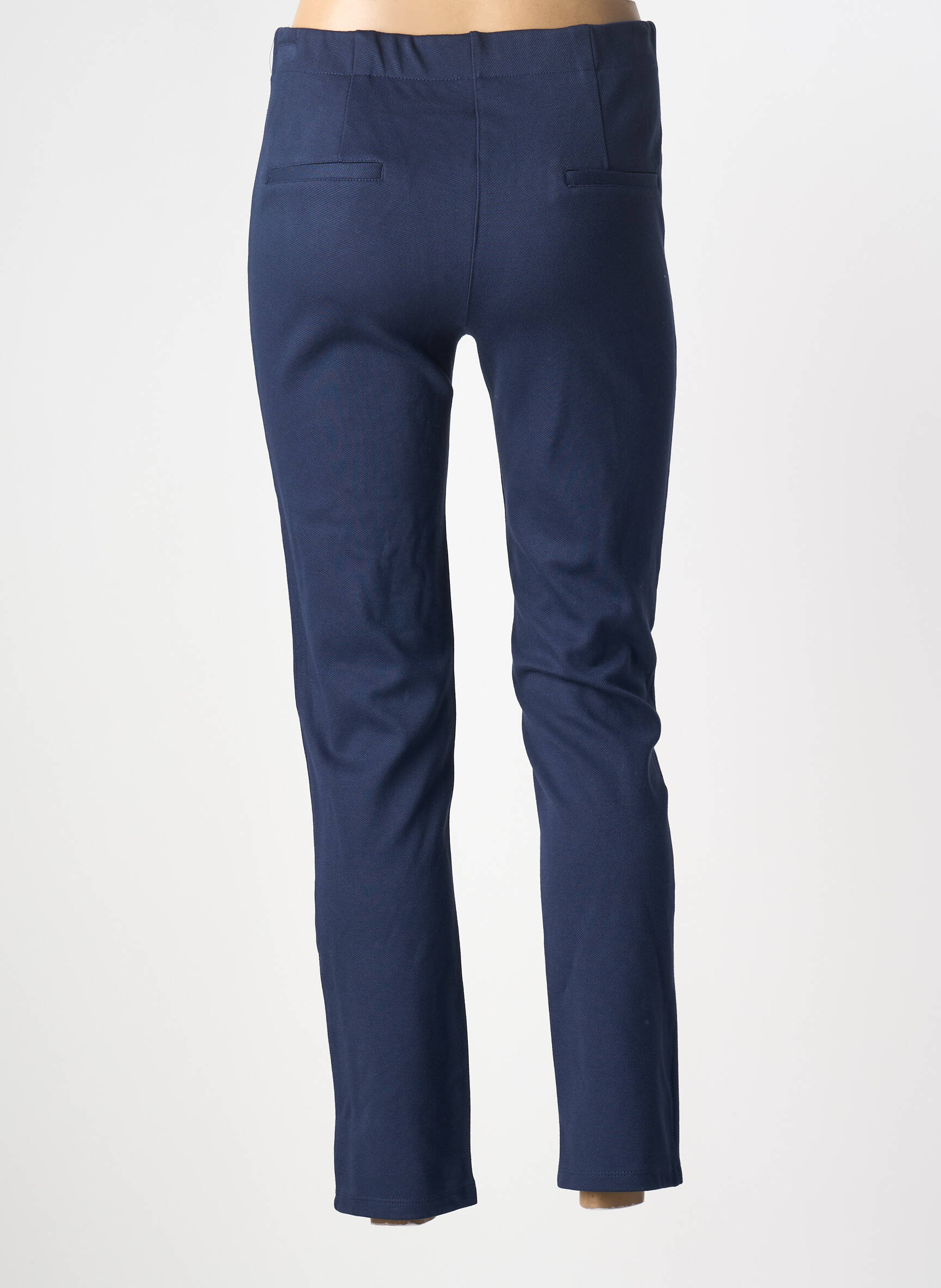 Pantalon slim talie elastică mărime normală albastru BARBARA LEBEK femeie