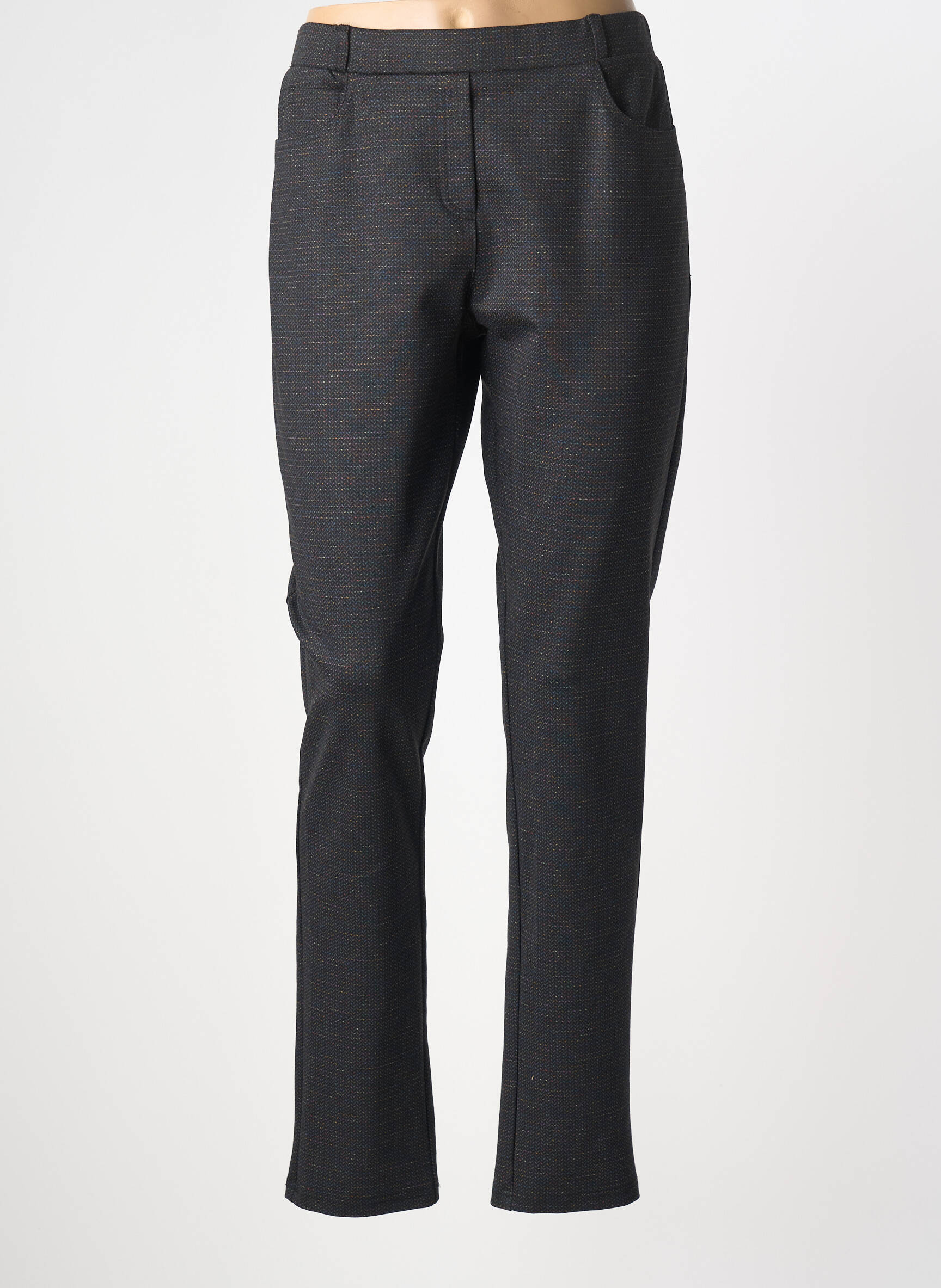 Pantalon slim talie elastică mărime normală negru GUY DUBOUIS femeie