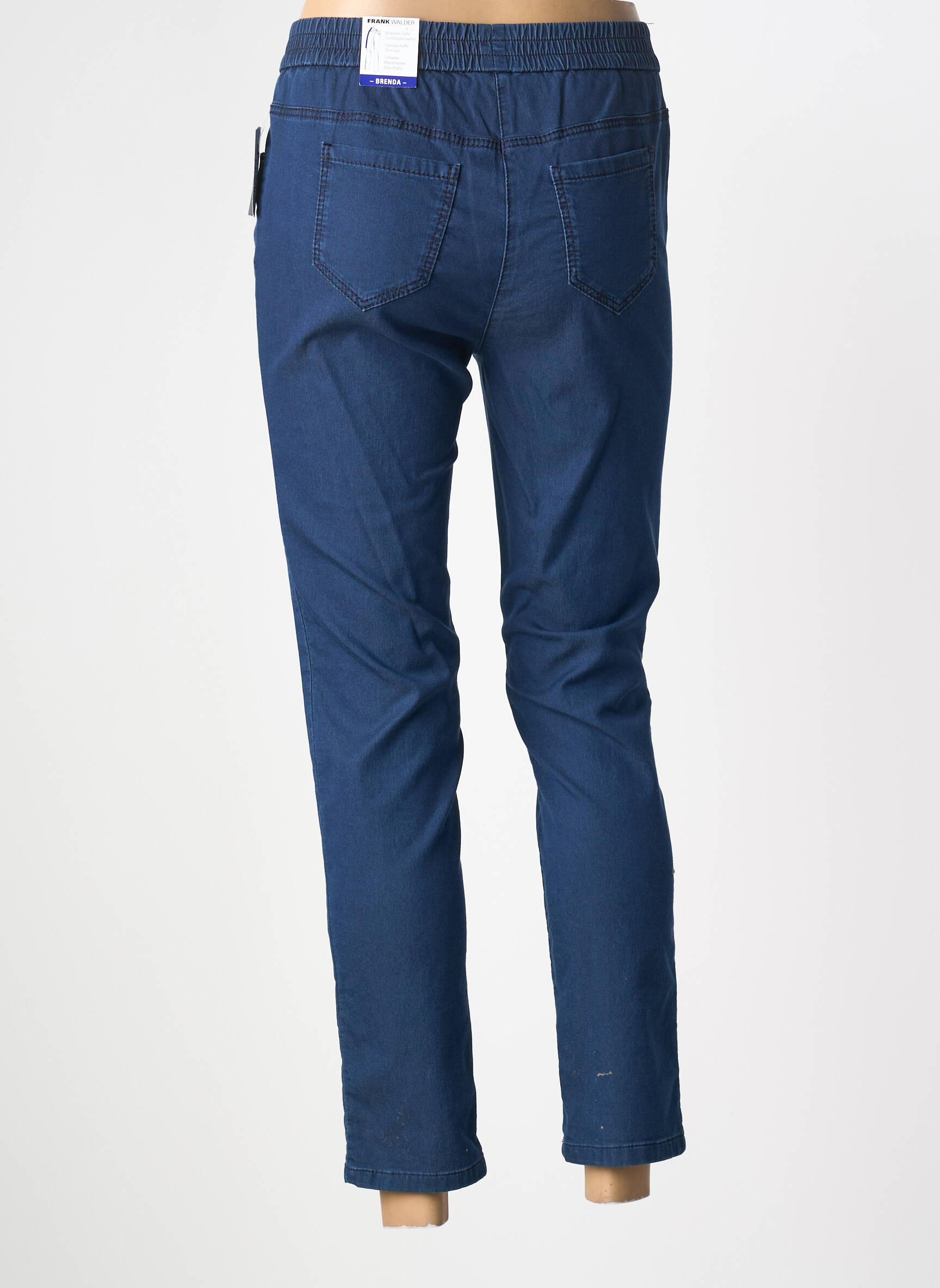 Pantalon 7/8 elasticitate mărime normală albastru FRANK WALDER femeie