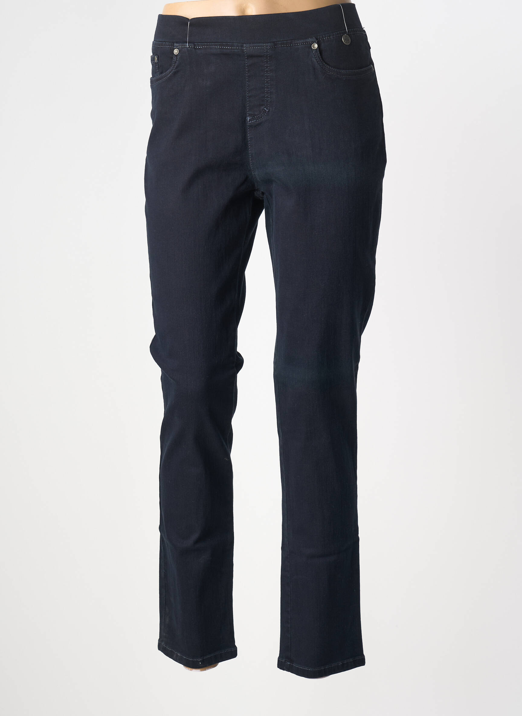 Jegging țesătură denim mărime normală negru ANNA MONTANA femeie