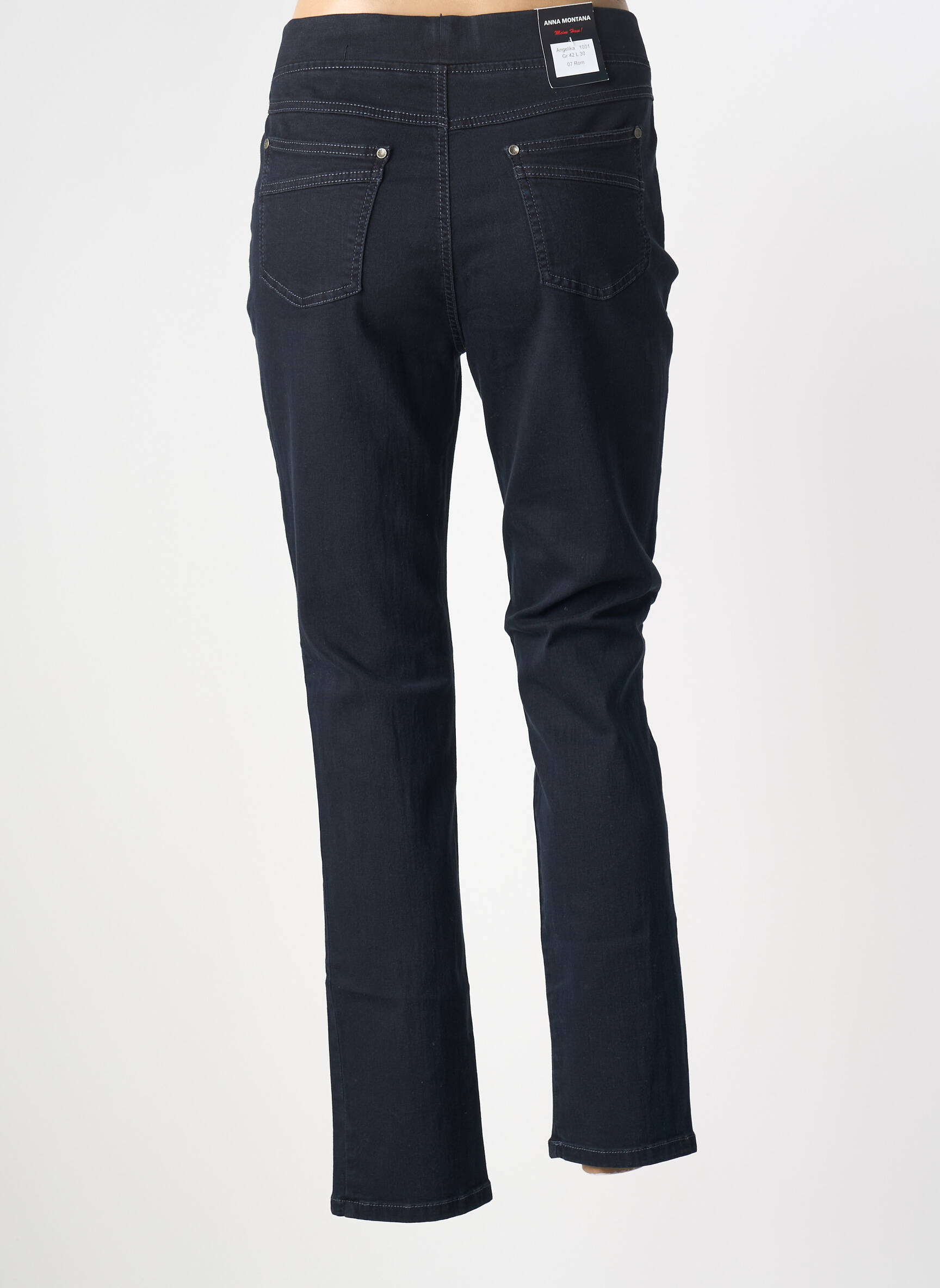 Jegging țesătură denim mărime normală negru ANNA MONTANA femeie