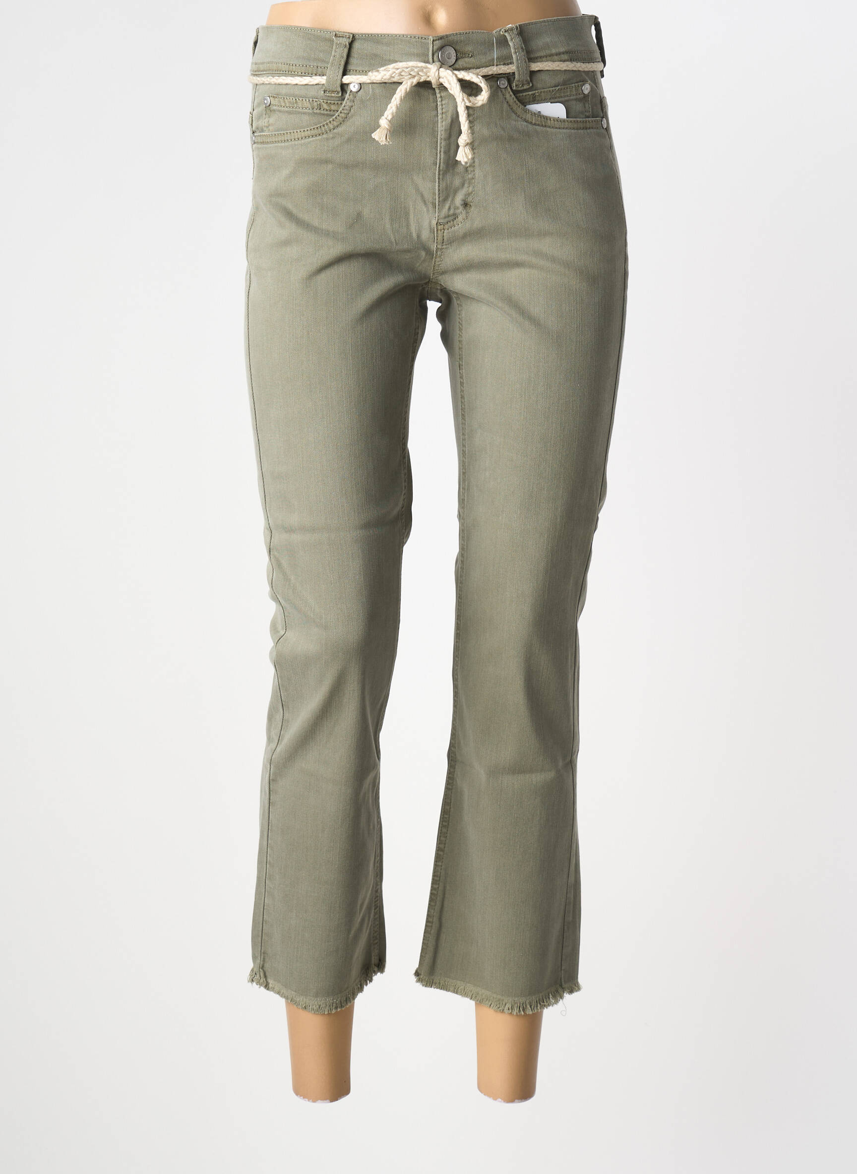 Pantalon 7/8 elasticitate mărime normală verde ANNA MONTANA femeie