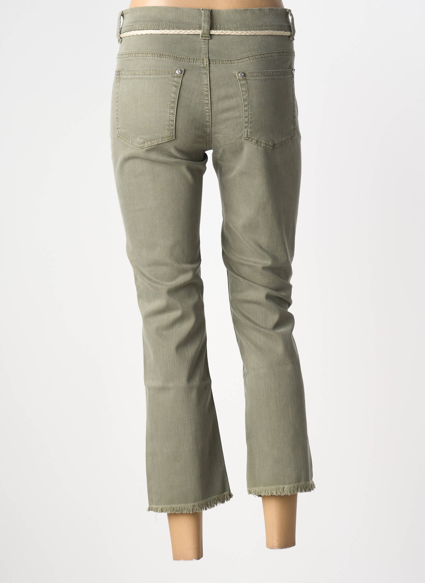 Pantalon 7/8 elasticitate mărime normală verde ANNA MONTANA femeie