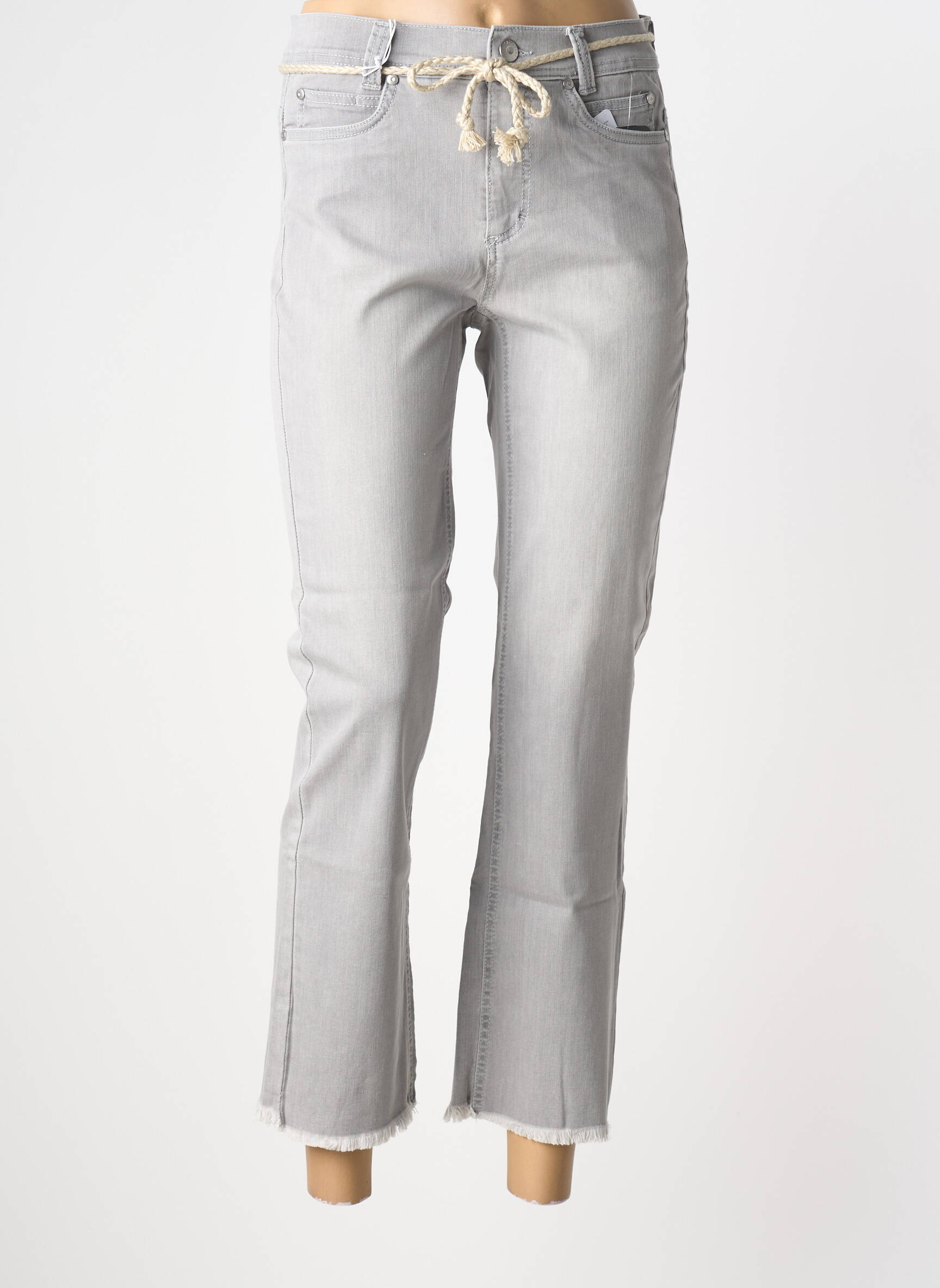 Pantalon 7/8 elasticitate mărime normală gri ANNA MONTANA femeie