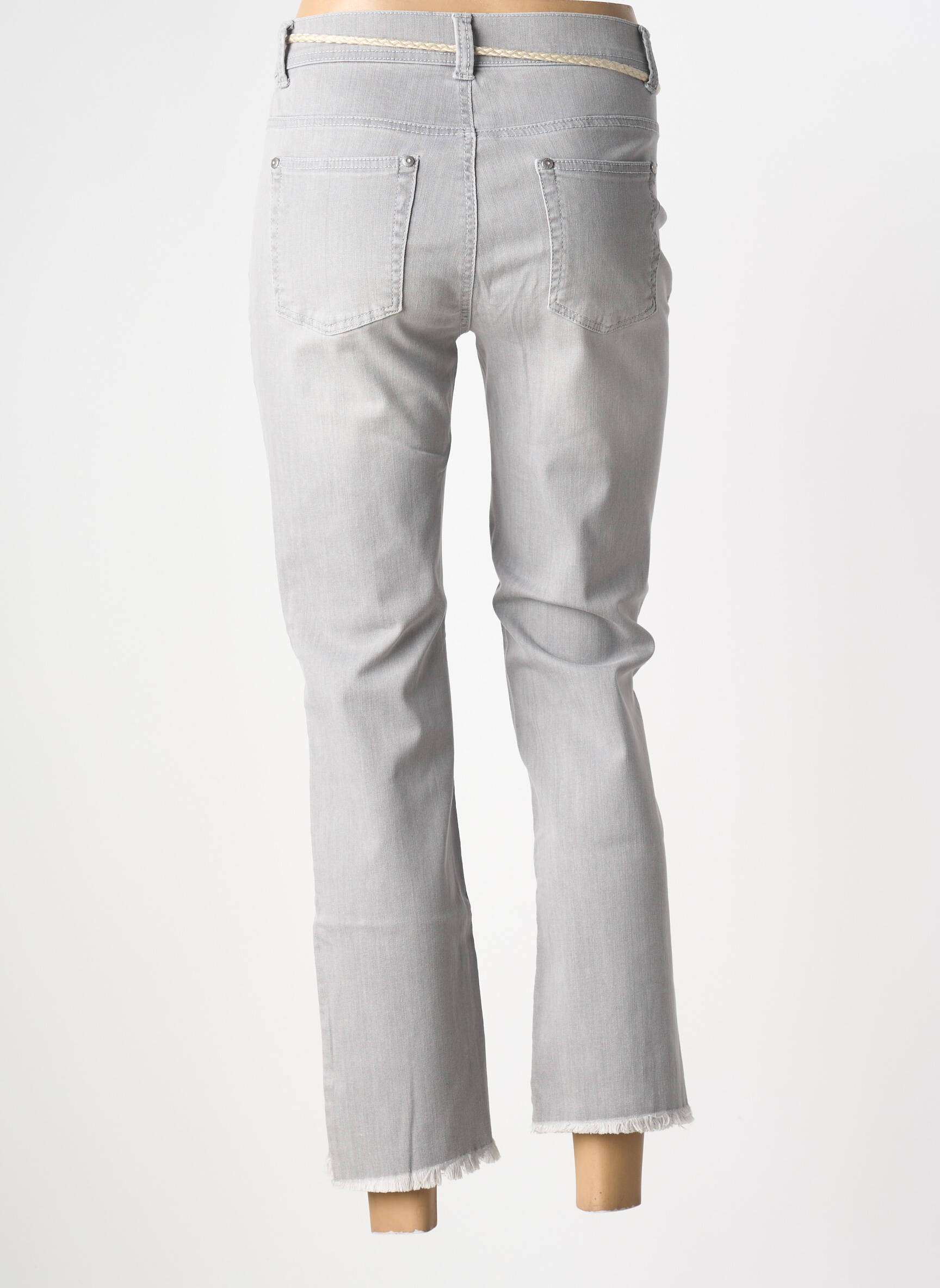 Pantalon 7/8 elasticitate mărime normală gri ANNA MONTANA femeie