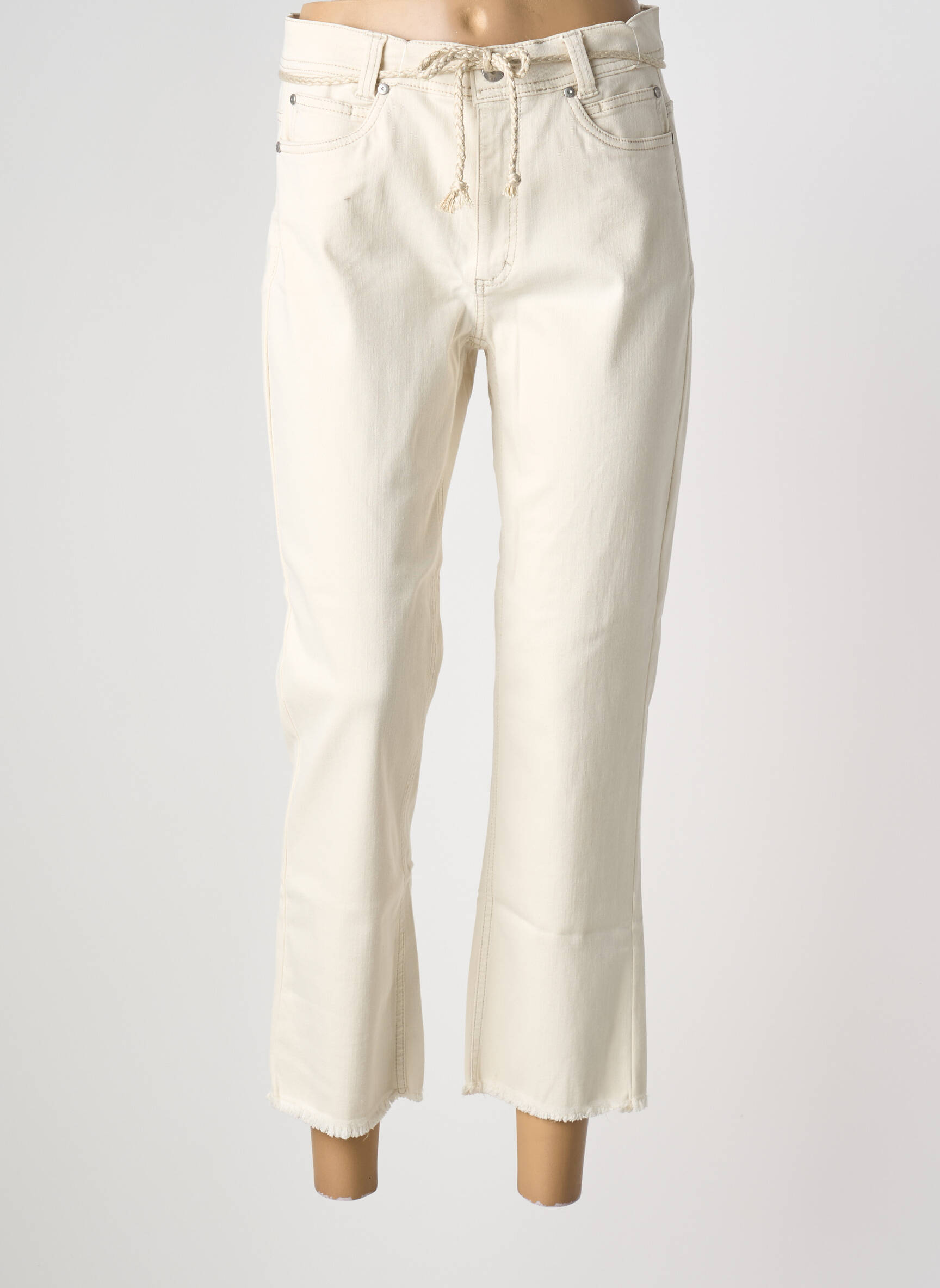 Pantalon 7/8 elasticitate mărime normală bej ANNA MONTANA femeie