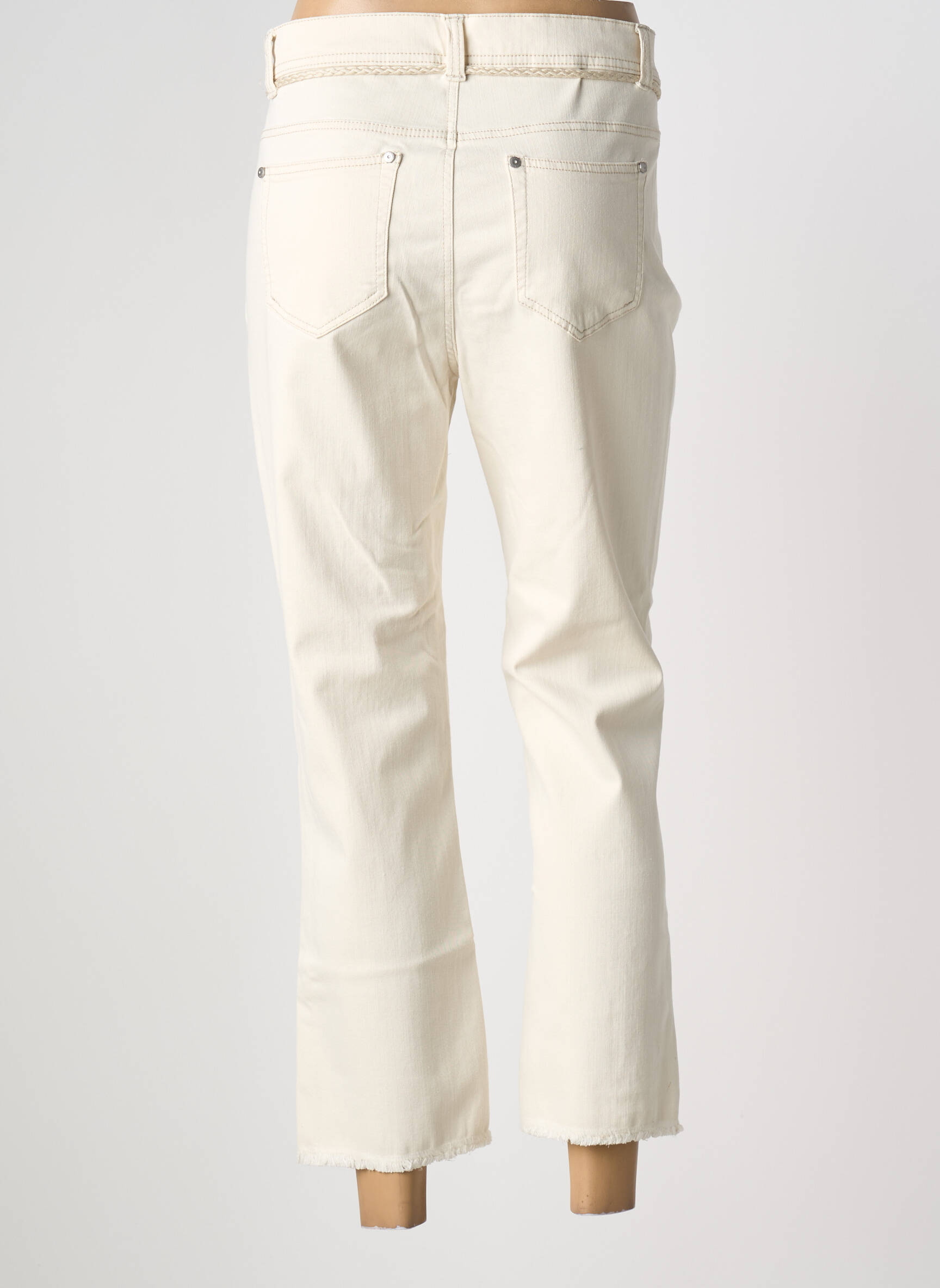 Pantalon 7/8 elasticitate mărime normală bej ANNA MONTANA femeie