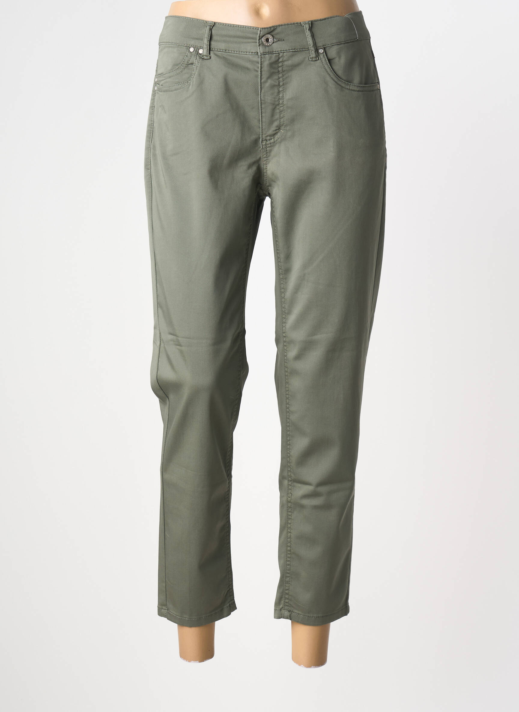 Pantalon 7/8 elasticitate mărime normală verde ANNA MONTANA femeie