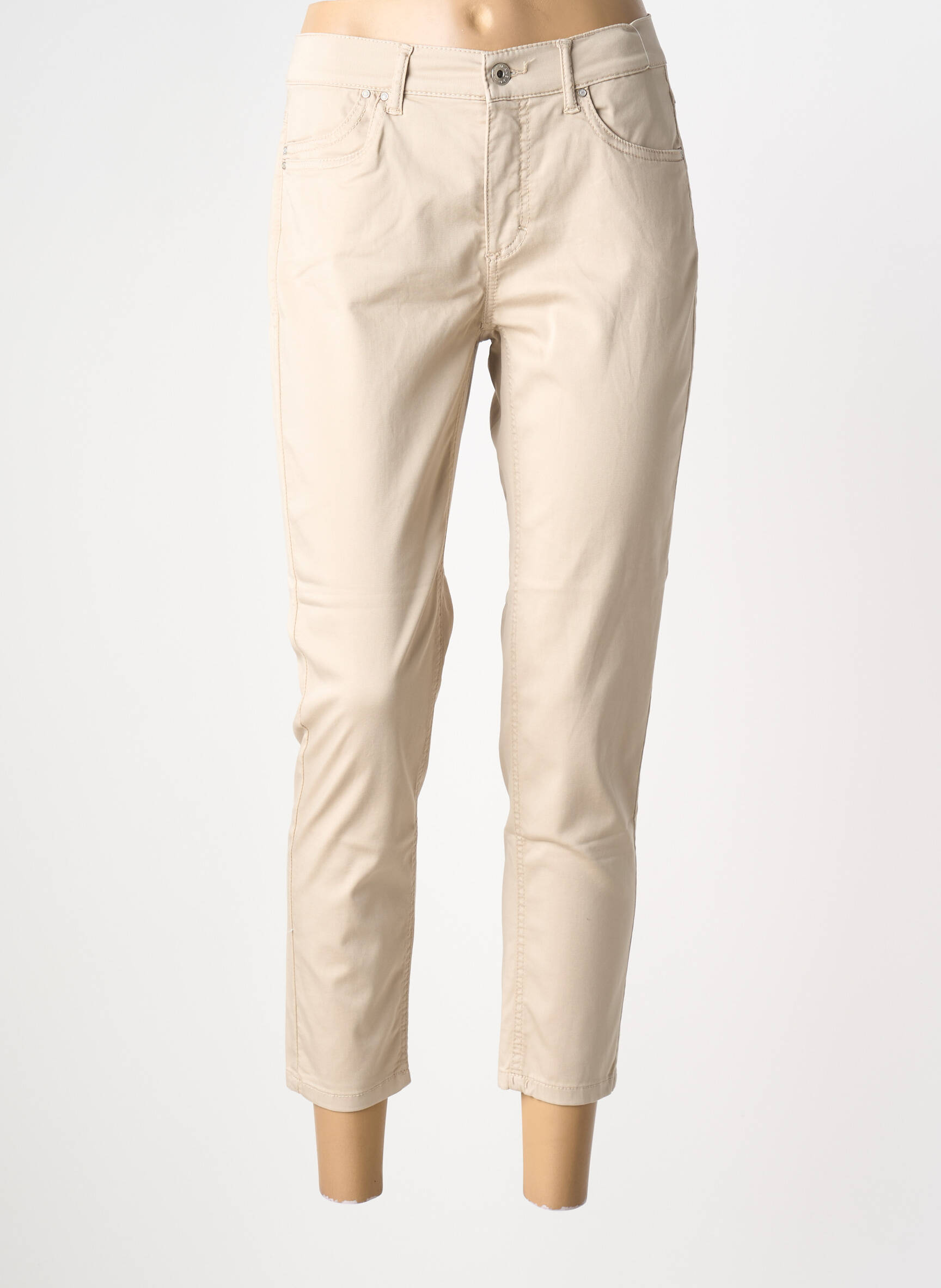 Pantalon 7/8 elasticitate mărime normală bej ANNA MONTANA femeie