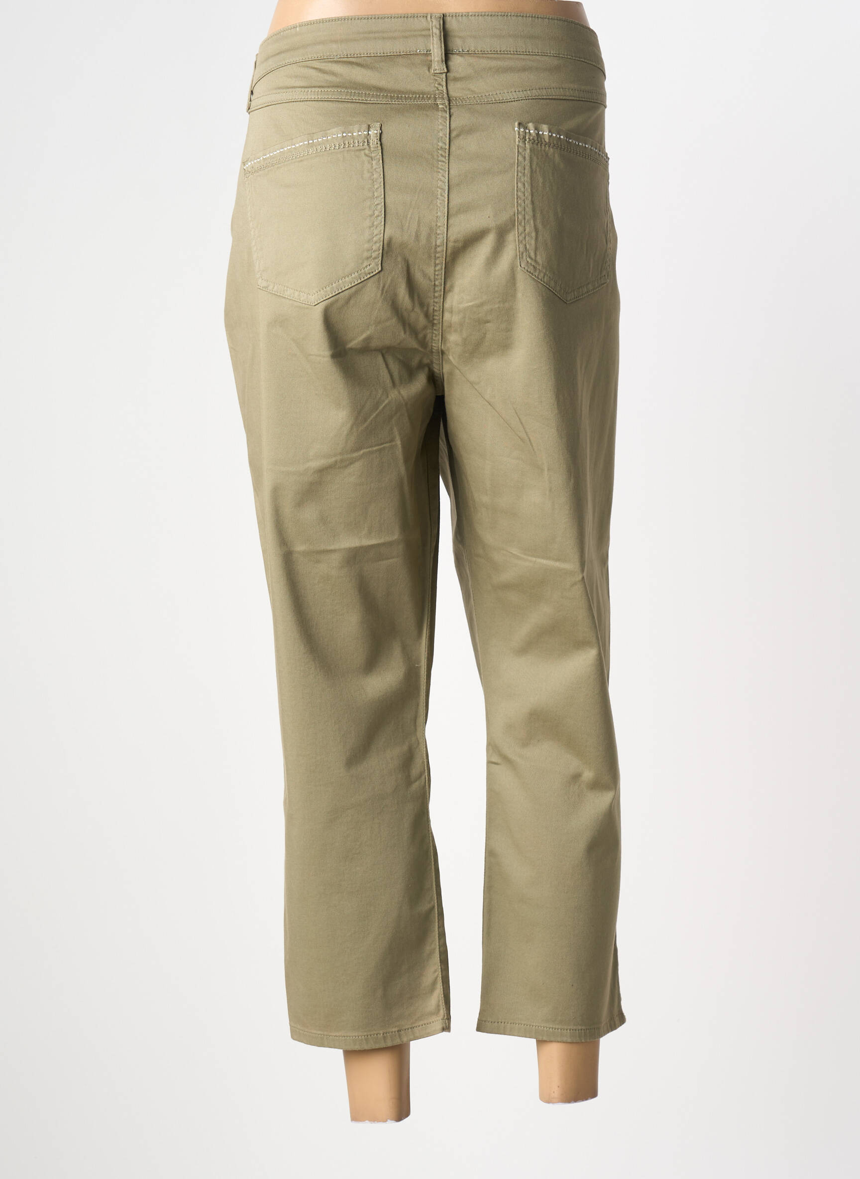 Pantalon 7/8 elasticitate mărime normală verde GUY DUBOUIS femeie