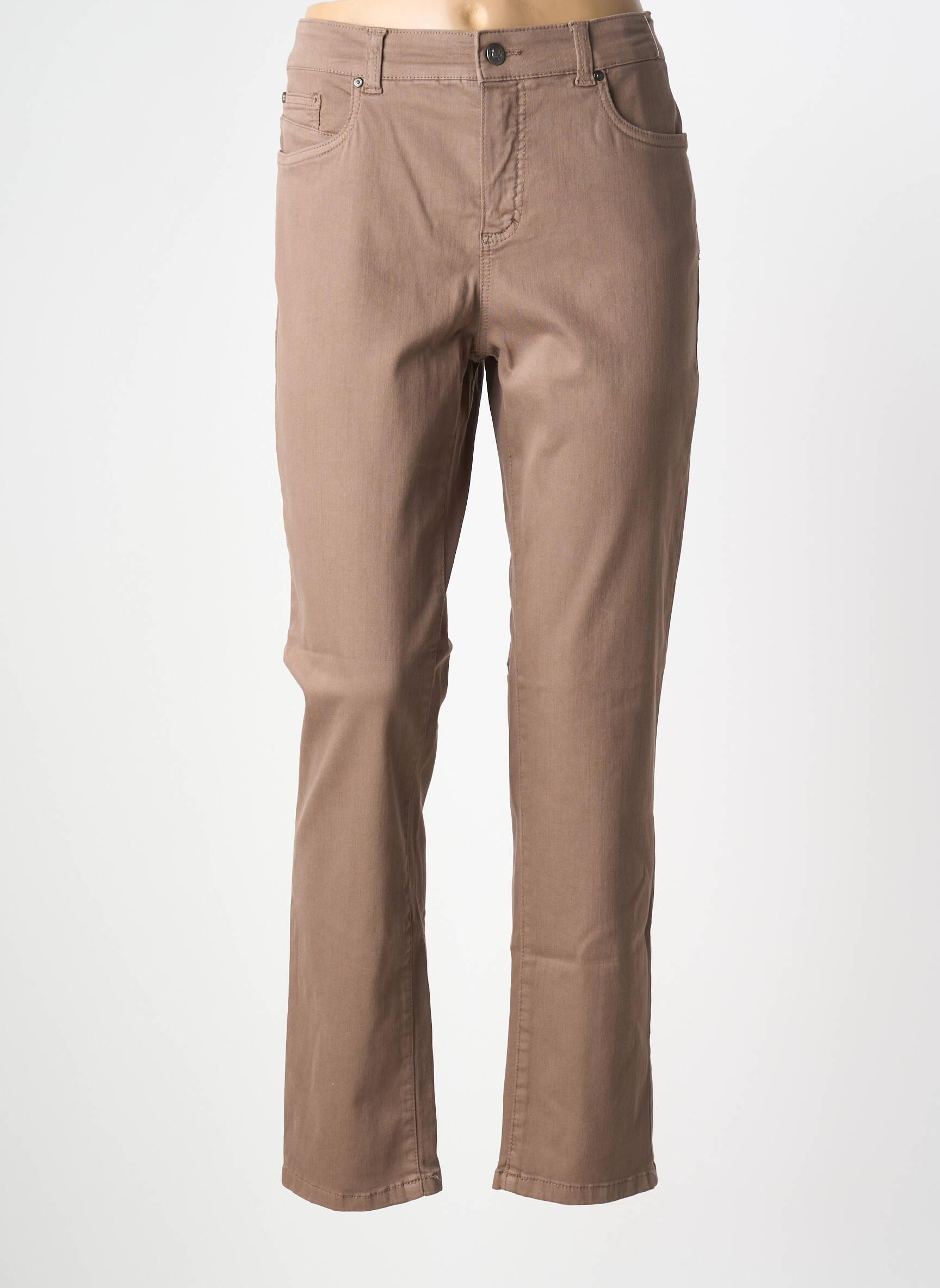 Pantalon drept elasticitate mărime normală maro ANNA MONTANA femeie