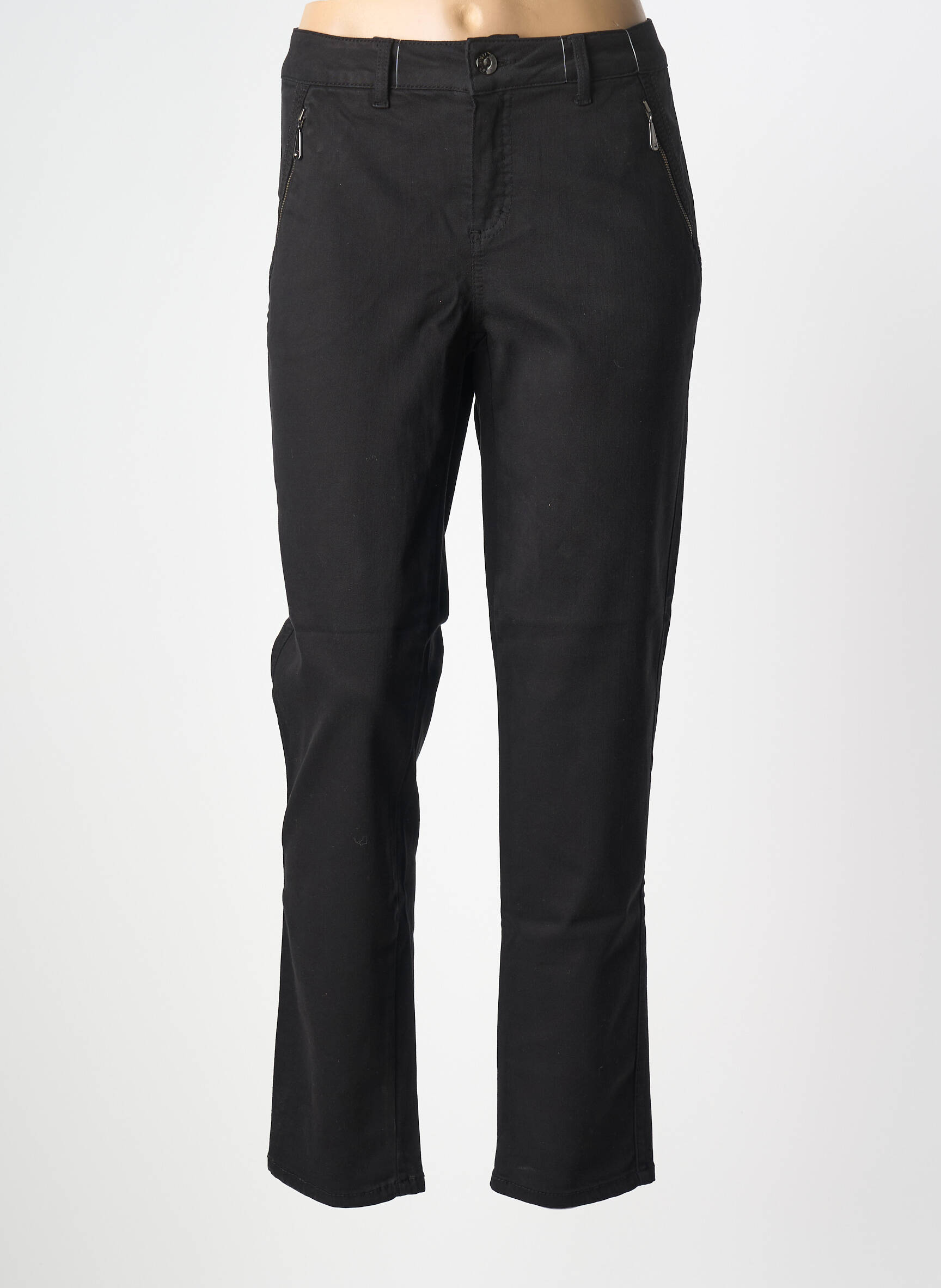 Pantalon drept elasticitate mărime normală negru ANNA MONTANA femeie