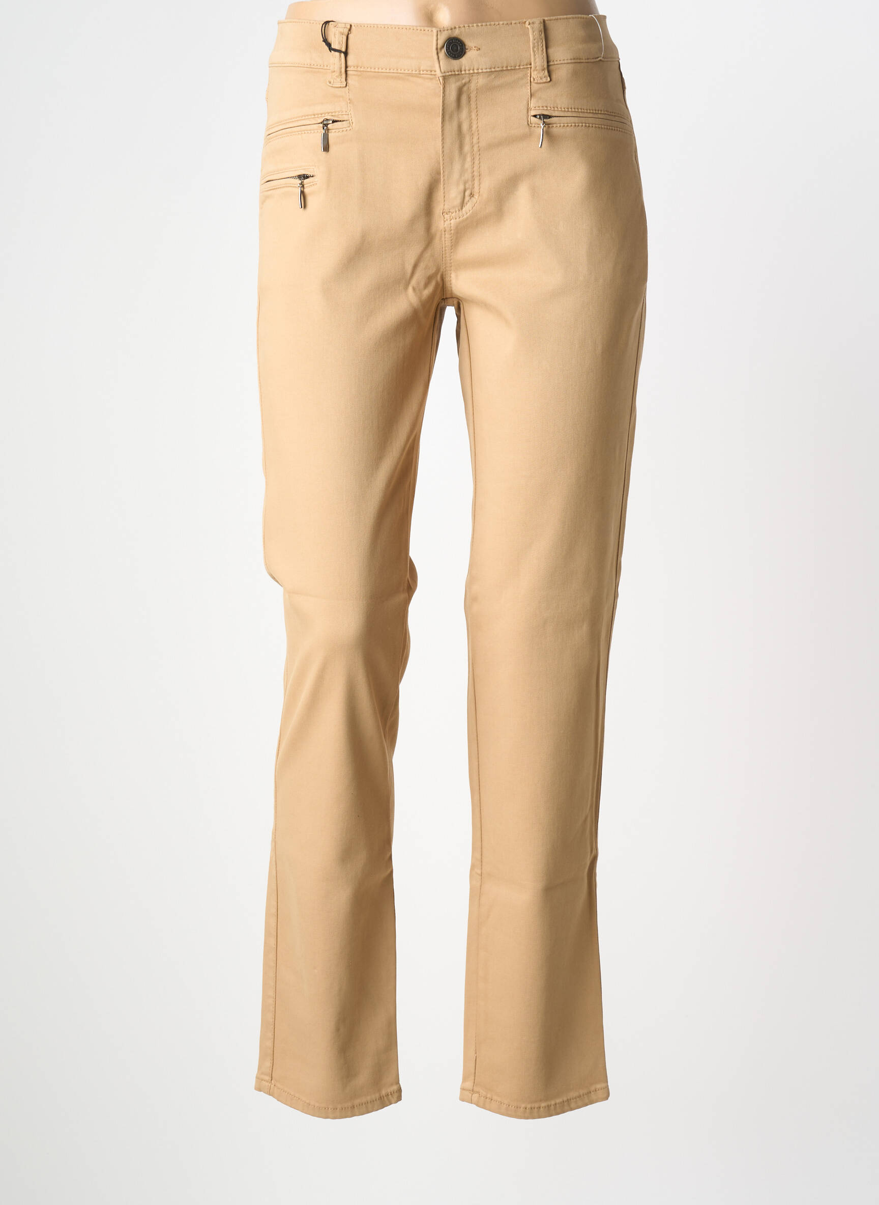Pantalon drept elasticitate mărime normală maro ANNA MONTANA femeie