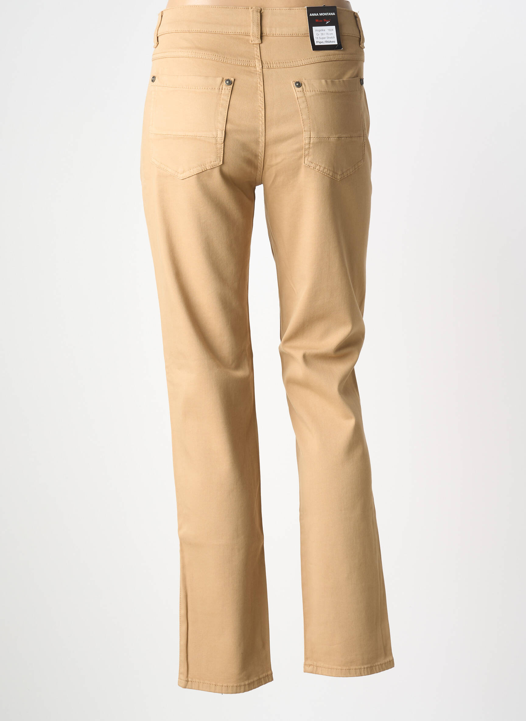 Pantalon drept elasticitate mărime normală maro ANNA MONTANA femeie