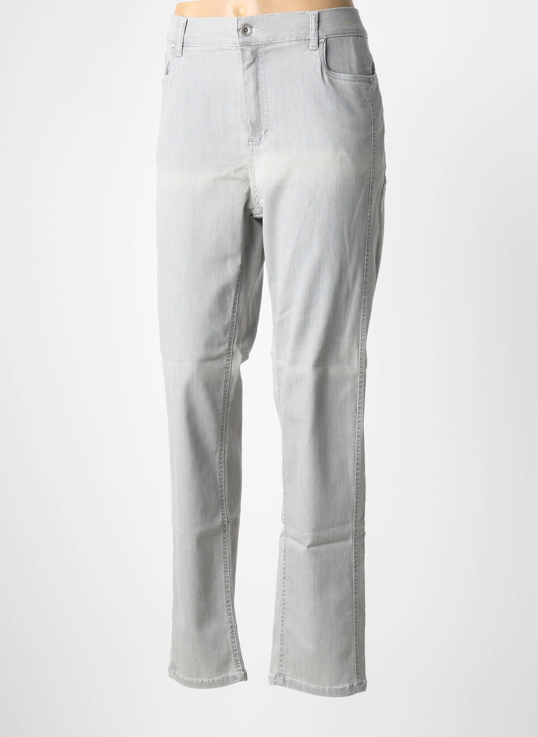 Pantalon drept elasticitate mărime normală gri ANNA MONTANA femeie