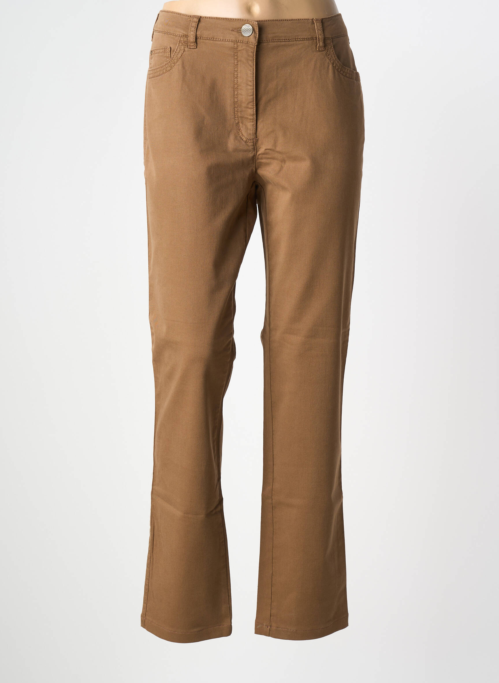 Pantalon drept elasticitate mărime normală maro TONI femeie