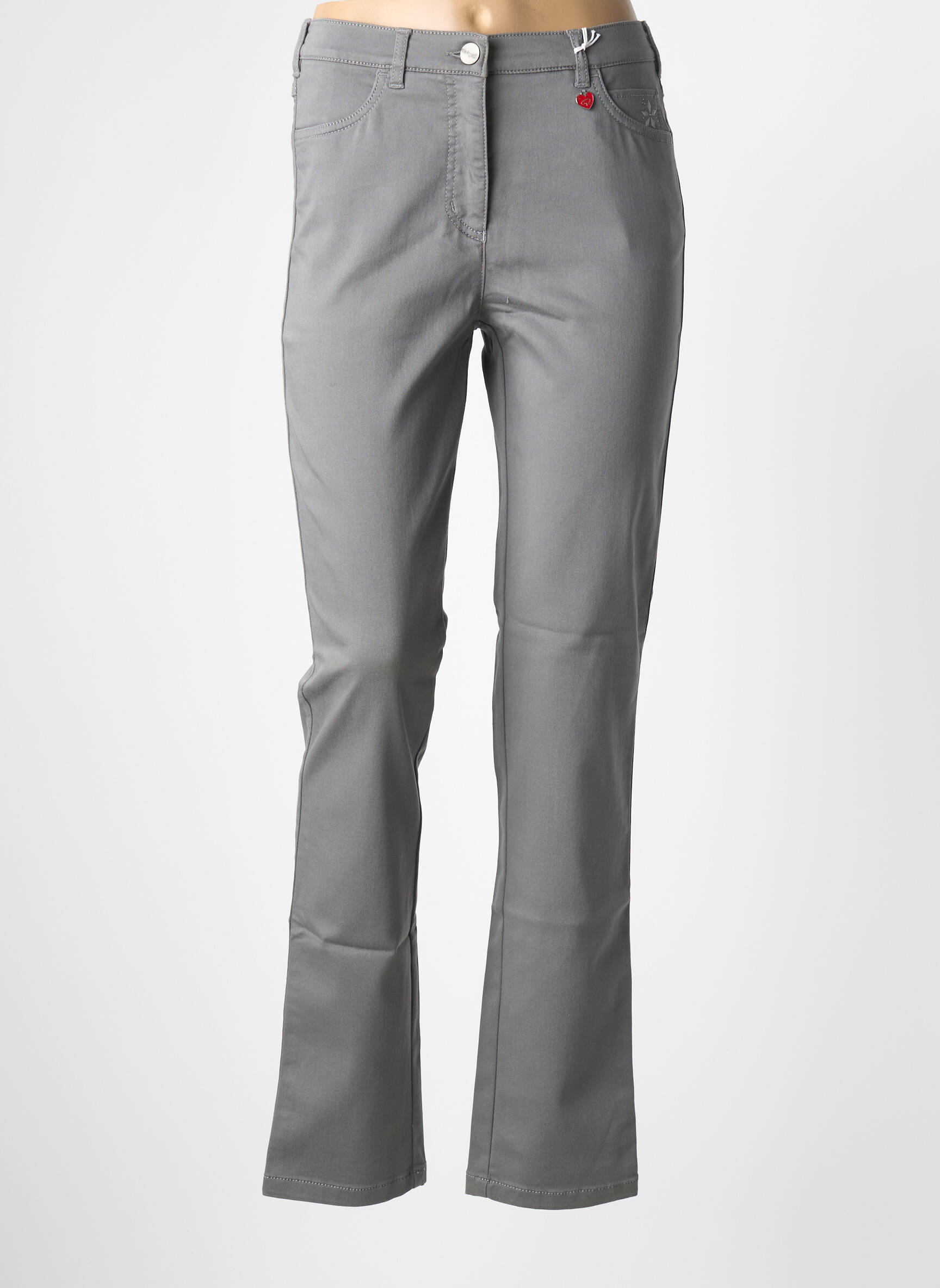 Pantalon drept elasticitate mărime normală gri TONI femeie