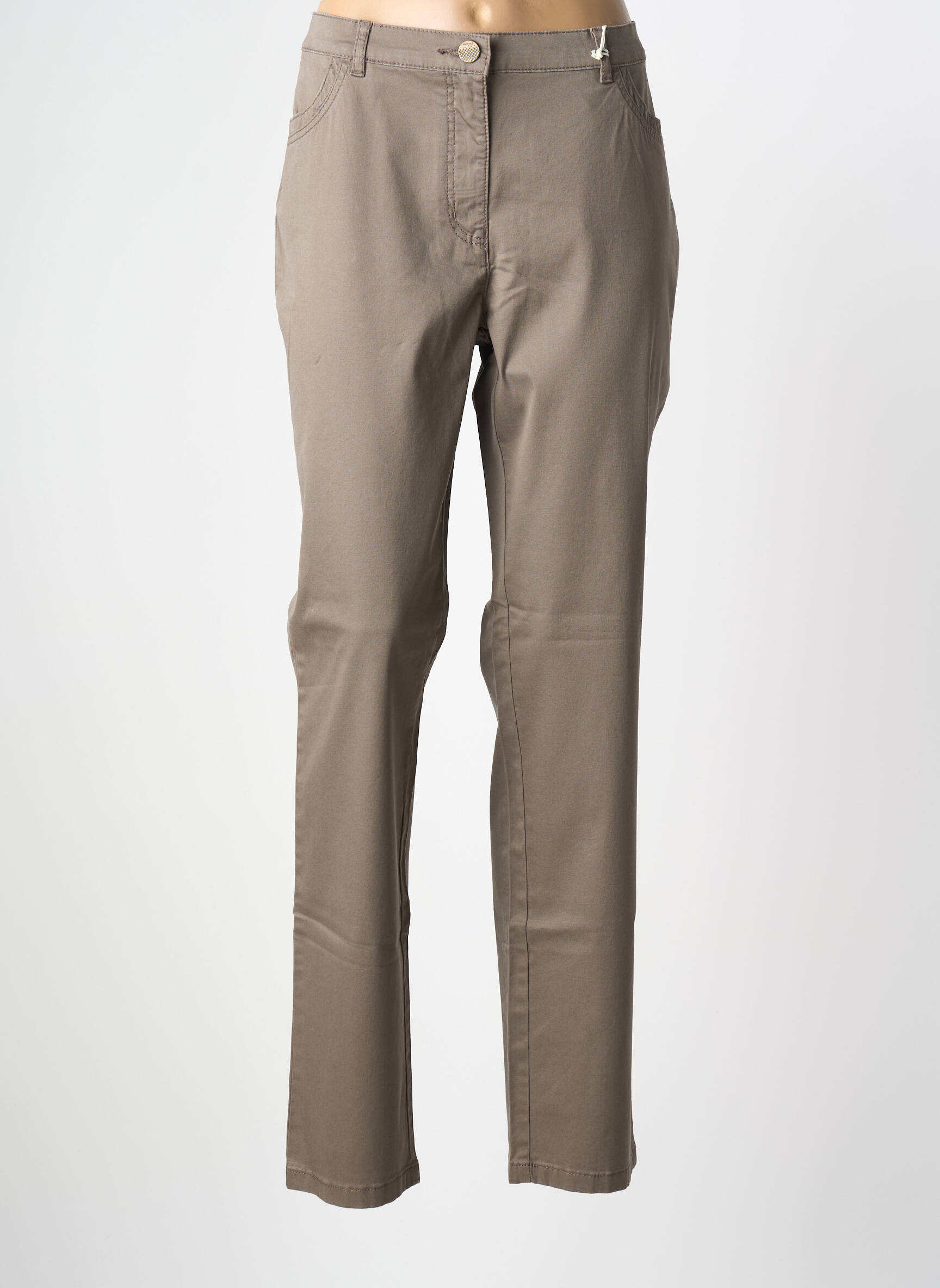 Pantalon drept elasticitate mărime normală maro TONI femeie