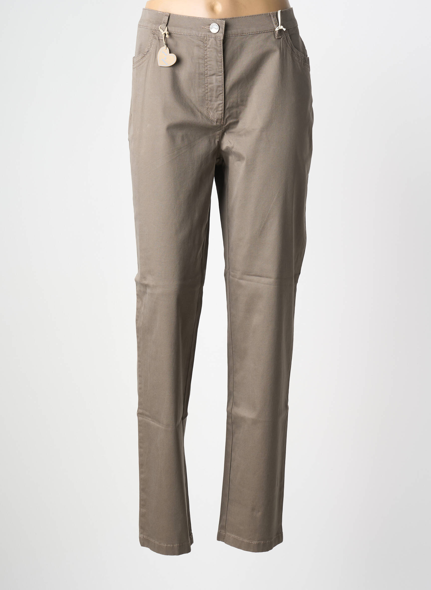 Pantalon drept elasticitate mărime normală maro TONI femeie