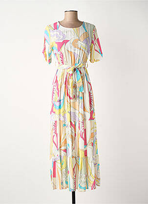 Rochie lungă alb COULEURS DU TEMPS femeie