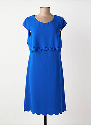 Rochie midi mâneci scurte mâneci scurte albastru GUY DUBOUIS femeie