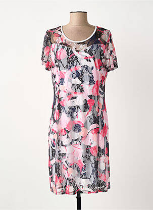 Rochie midi mâneci scurte mâneci scurte roz GUY DUBOUIS femeie