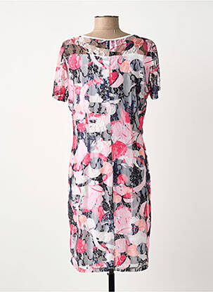 Rochie midi mâneci scurte mâneci scurte roz GUY DUBOUIS femeie